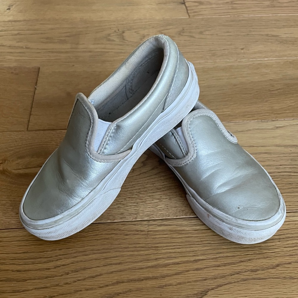 Girls Slip-on Vans - Shiny Gold, US 12